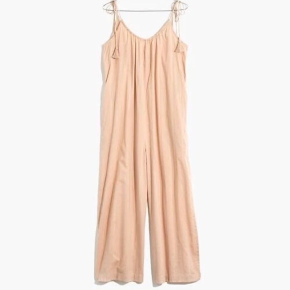 Madewell Tie Strap Cotton Jumpsuit - Picture 4 of 6
